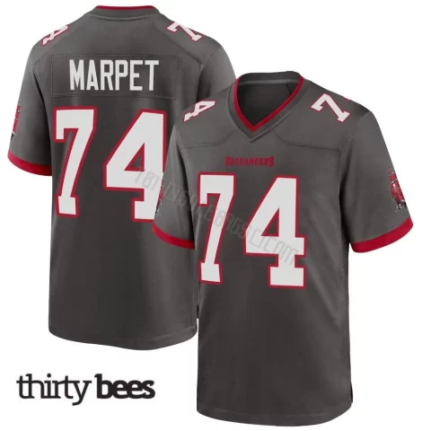 Ali Marpet ＃74 Tampa Bay Buccaneers Youth Game Pewter Alternate Jersey
