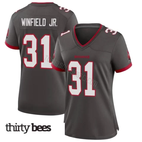 Antoine Winfield Jr. ＃31 Tampa Bay Buccaneers Women's Game Pewter Alternate Jersey