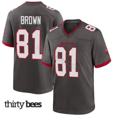Antonio Brown ＃81 Tampa Bay Buccaneers Youth Game Pewter Alternate Jersey