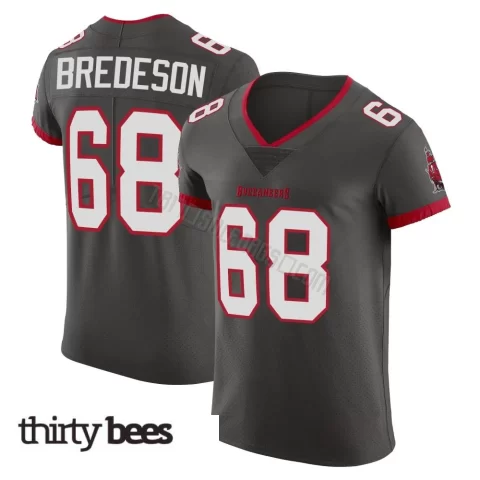Ben Bredeson ＃68 Tampa Bay Buccaneers Men's Elite Pewter Alternate Vapor Jersey