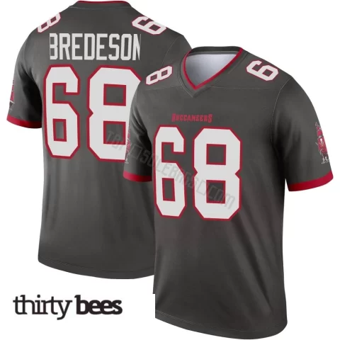 Ben Bredeson ＃68 Tampa Bay Buccaneers Youth Legend Pewter Alternate Jersey
