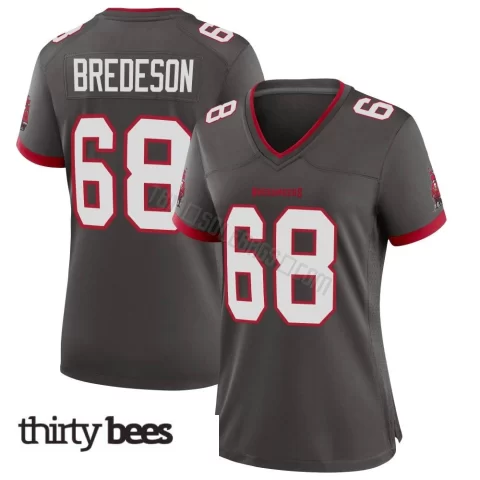 Ben Bredeson ＃68 Tampa Bay Buccaneers Women's Game Pewter Alternate Jersey