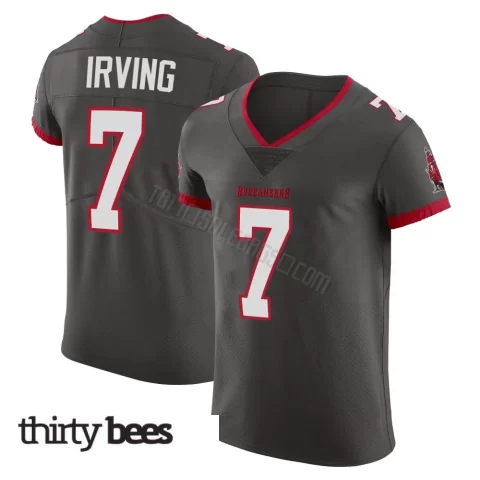 Bucky Irving ＃7 Tampa Bay Buccaneers Men's Elite Pewter Alternate Vapor Jersey