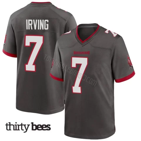 Bucky Irving ＃7 Tampa Bay Buccaneers Youth Game Pewter Alternate Jersey