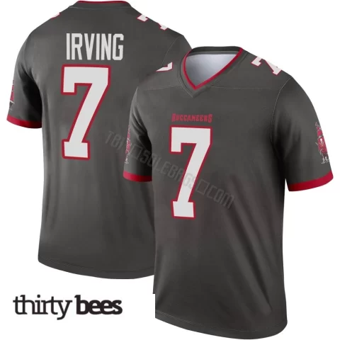 Bucky Irving ＃7 Tampa Bay Buccaneers Youth Legend Pewter Alternate Jersey