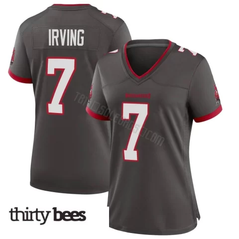 Bucky Irving ＃7 Tampa Bay Buccaneers Women's Game Pewter Alternate Jersey