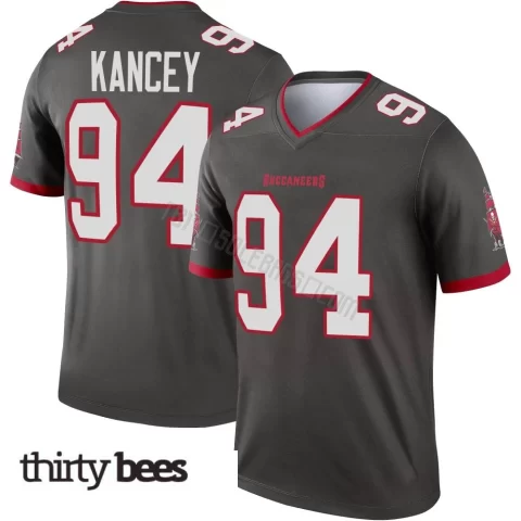 Calijah Kancey ＃94 Tampa Bay Buccaneers Men's Legend Pewter Alternate Jersey