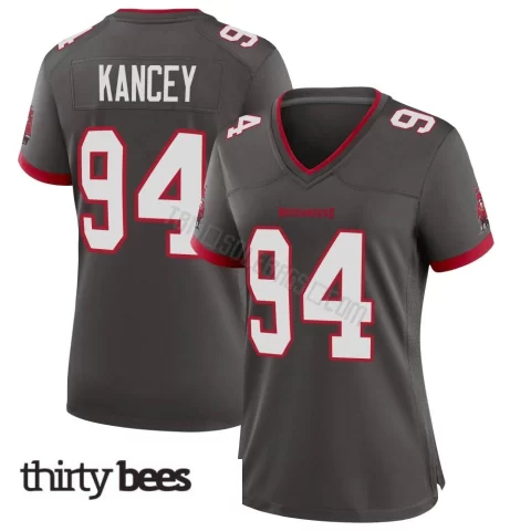 Calijah Kancey ＃94 Tampa Bay Buccaneers Women's Game Pewter Alternate Jersey