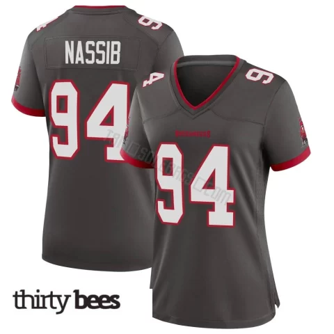Carl Nassib ＃94 Tampa Bay Buccaneers Women's Game Pewter Alternate Jersey