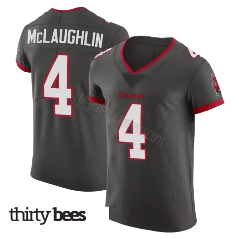 Chase McLaughlin ＃4 Tampa Bay Buccaneers Men's Elite Pewter Alternate Vapor Jersey