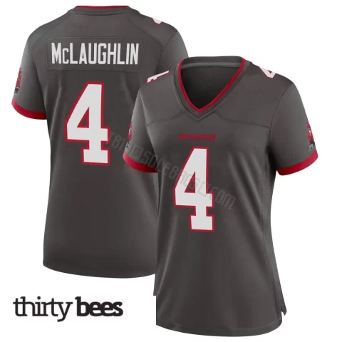 Chase McLaughlin ＃4 Tampa Bay Buccaneers Women's Game Pewter Alternate Jersey