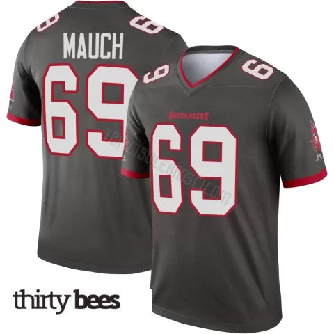 Cody Mauch ＃69 Tampa Bay Buccaneers Men's Legend Pewter Alternate Jersey