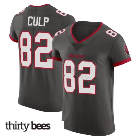 Devin Culp ＃82 Tampa Bay Buccaneers Men's Elite Pewter Alternate Vapor Jersey