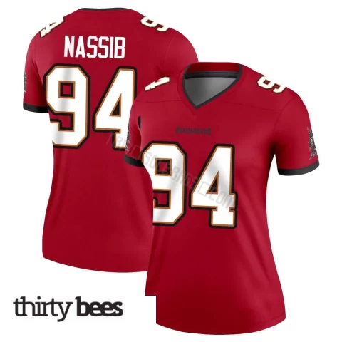 Carl Nassib ＃94 Tampa Bay Buccaneers Women's Legend Red Jersey