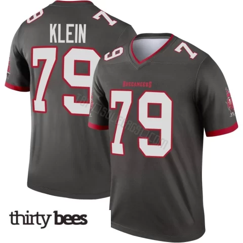Elijah Klein ＃79 Tampa Bay Buccaneers Men's Legend Pewter Alternate Jersey