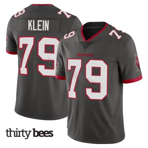 Elijah Klein ＃79 Tampa Bay Buccaneers Men's Limited Pewter Alternate Vapor Jersey