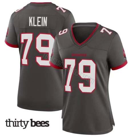 Elijah Klein ＃79 Tampa Bay Buccaneers Women's Game Pewter Alternate Jersey