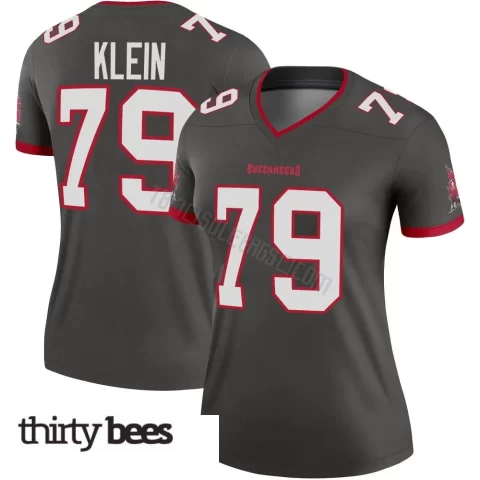 Elijah Klein ＃79 Tampa Bay Buccaneers Women's Legend Pewter Alternate Jersey