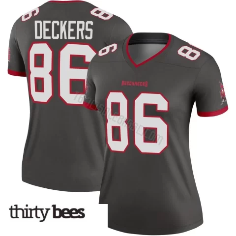 Evan Deckers ＃86 Tampa Bay Buccaneers Women's Legend Pewter Alternate Jersey