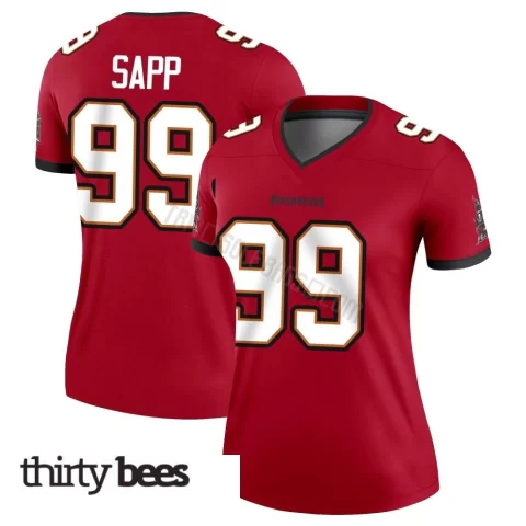 Warren Sapp ＃99 Tampa Bay Buccaneers Women's Legend Red Jersey