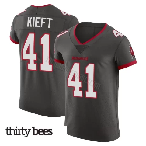 Ko Kieft ＃41 Tampa Bay Buccaneers Men's Elite Pewter Alternate Vapor Jersey