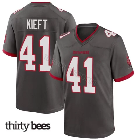 Ko Kieft ＃41 Tampa Bay Buccaneers Men's Game Pewter Alternate Jersey