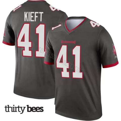 Ko Kieft ＃41 Tampa Bay Buccaneers Men's Legend Pewter Alternate Jersey