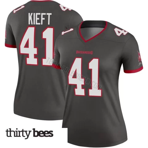 Ko Kieft ＃41 Tampa Bay Buccaneers Women's Legend Pewter Alternate Jersey