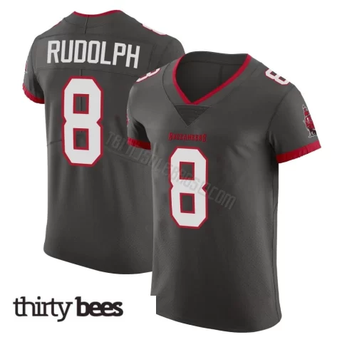 Kyle Rudolph ＃8 Tampa Bay Buccaneers Men's Elite Pewter Alternate Vapor Jersey
