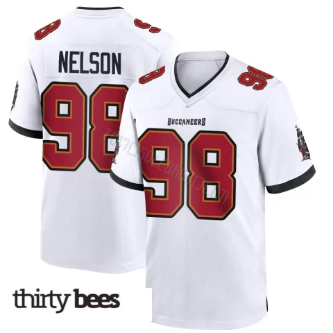 Anthony Nelson ＃98 Tampa Bay Buccaneers Youth Game White Jersey