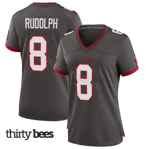 Kyle Rudolph ＃8 Tampa Bay Buccaneers Women's Game Pewter Alternate Jersey