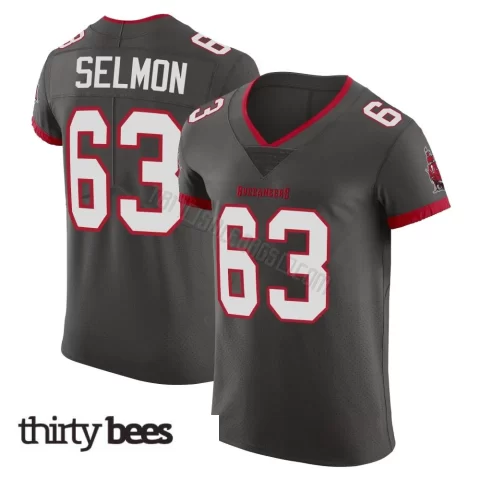 Lee Roy Selmon ＃63 Tampa Bay Buccaneers Men's Elite Pewter Alternate Vapor Jersey