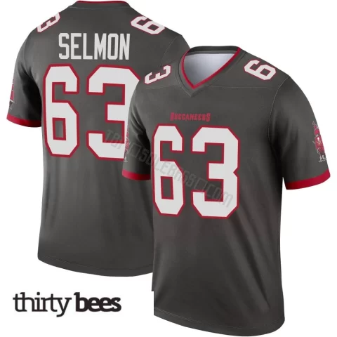 Lee Roy Selmon ＃63 Tampa Bay Buccaneers Youth Legend Pewter Alternate Jersey