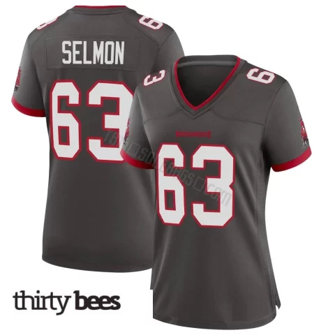 Lee Roy Selmon ＃63 Tampa Bay Buccaneers Women's Game Pewter Alternate Jersey