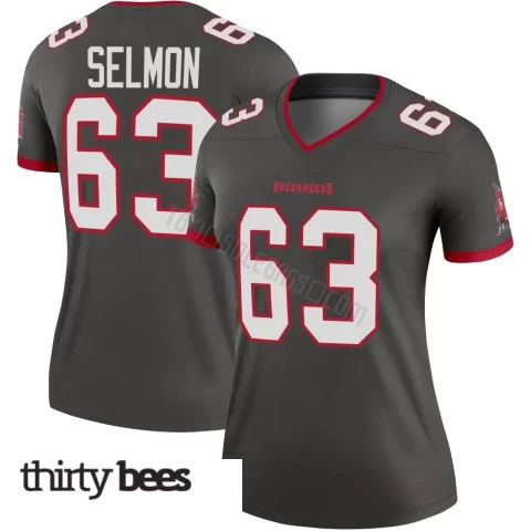 Lee Roy Selmon ＃63 Tampa Bay Buccaneers Women's Legend Pewter Alternate Jersey
