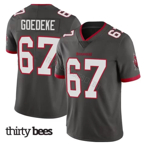 Luke Goedeke ＃67 Tampa Bay Buccaneers Youth Limited Pewter Alternate Vapor Jersey