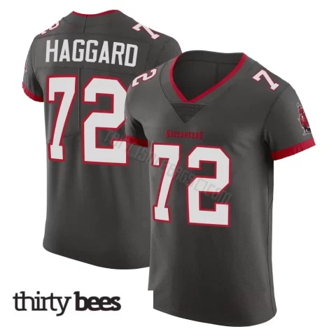 Luke Haggard ＃72 Tampa Bay Buccaneers Men's Elite Pewter Alternate Vapor Jersey
