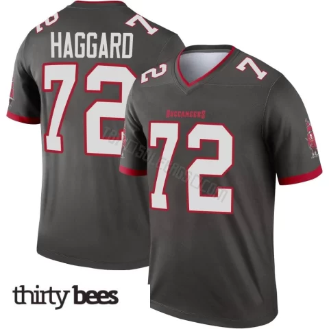 Luke Haggard ＃72 Tampa Bay Buccaneers Men's Legend Pewter Alternate Jersey