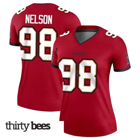Anthony Nelson ＃98 Tampa Bay Buccaneers Women's Legend Red Jersey