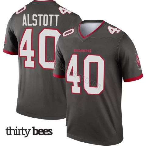 Mike Alstott ＃40 Tampa Bay Buccaneers Youth Legend Pewter Alternate Jersey