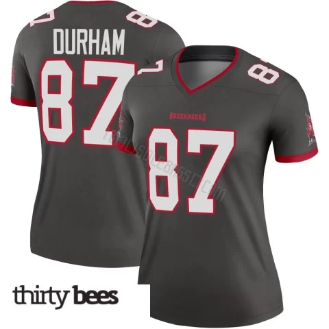 Payne Durham ＃87 Tampa Bay Buccaneers Women's Legend Pewter Alternate Jersey