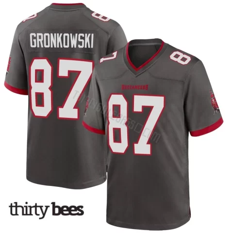 Rob Gronkowski ＃87 Tampa Bay Buccaneers Youth Game Pewter Alternate Jersey