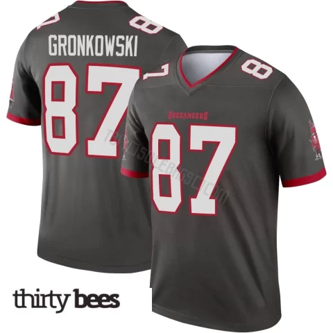 Rob Gronkowski ＃87 Tampa Bay Buccaneers Men's Legend Pewter Alternate Jersey