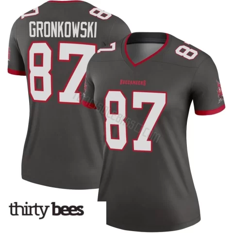 Rob Gronkowski ＃87 Tampa Bay Buccaneers Women's Legend Pewter Alternate Jersey