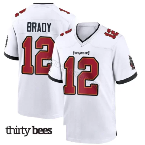 Tom Brady ＃12 Tampa Bay Buccaneers Youth Game White Jersey