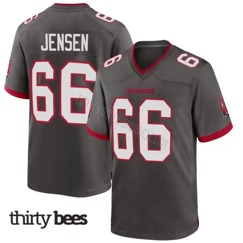 Ryan Jensen ＃66 Tampa Bay Buccaneers Youth Game Pewter Alternate Jersey