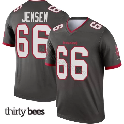 Ryan Jensen ＃66 Tampa Bay Buccaneers Men's Legend Pewter Alternate Jersey
