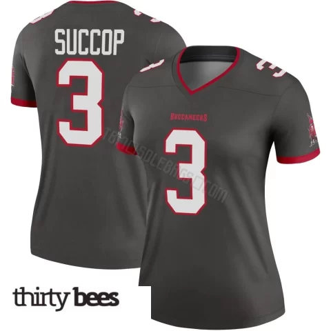 Ryan Succop ＃3 Tampa Bay Buccaneers Women's Legend Pewter Alternate Jersey