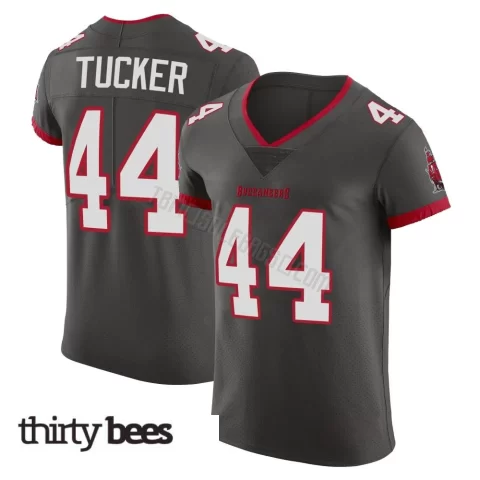 Sean Tucker ＃44 Tampa Bay Buccaneers Men's Elite Pewter Alternate Vapor Jersey