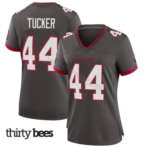 Sean Tucker ＃44 Tampa Bay Buccaneers Women's Game Pewter Alternate Jersey